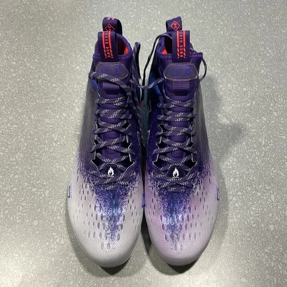 Brand New - Under Armour UA Spotlight Lux Mc 2.0 Orange Football Cleats - Picture 2 of 4